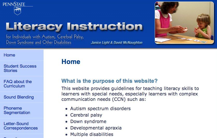 Literacy instruction – Website