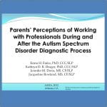 Parents' Experiences With Professionals During & After ASD Diagnosis — Presentation