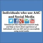 New Research Project:  pALS who use AAC and Social Media
