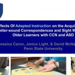 Engaging adolescent learners with ASD & CCN in literacy instruction: Effects of adapted instruction — Presentation