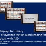 Grid displays to literacy: Effect of dynamic text on word reading for individuals with ASD — Presentation
