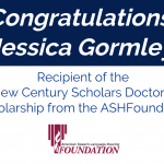 Jessica Gormley receives ASHFoundation Doctoral Scholarship